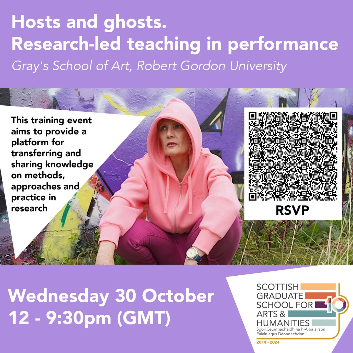 📢 Training event for postgraduate students!

👻 Hosts &amp; Ghosts
🗓️ 30 Oct
⏰ 12 - 9:30pm (GMT)

This event provides a platform for transferring &amp; sharing knowledge on methods, approaches &amp; practice in research-led teaching in performance 🎭

More info 🔗 eventbrite.com/e/hosts-and-gh…