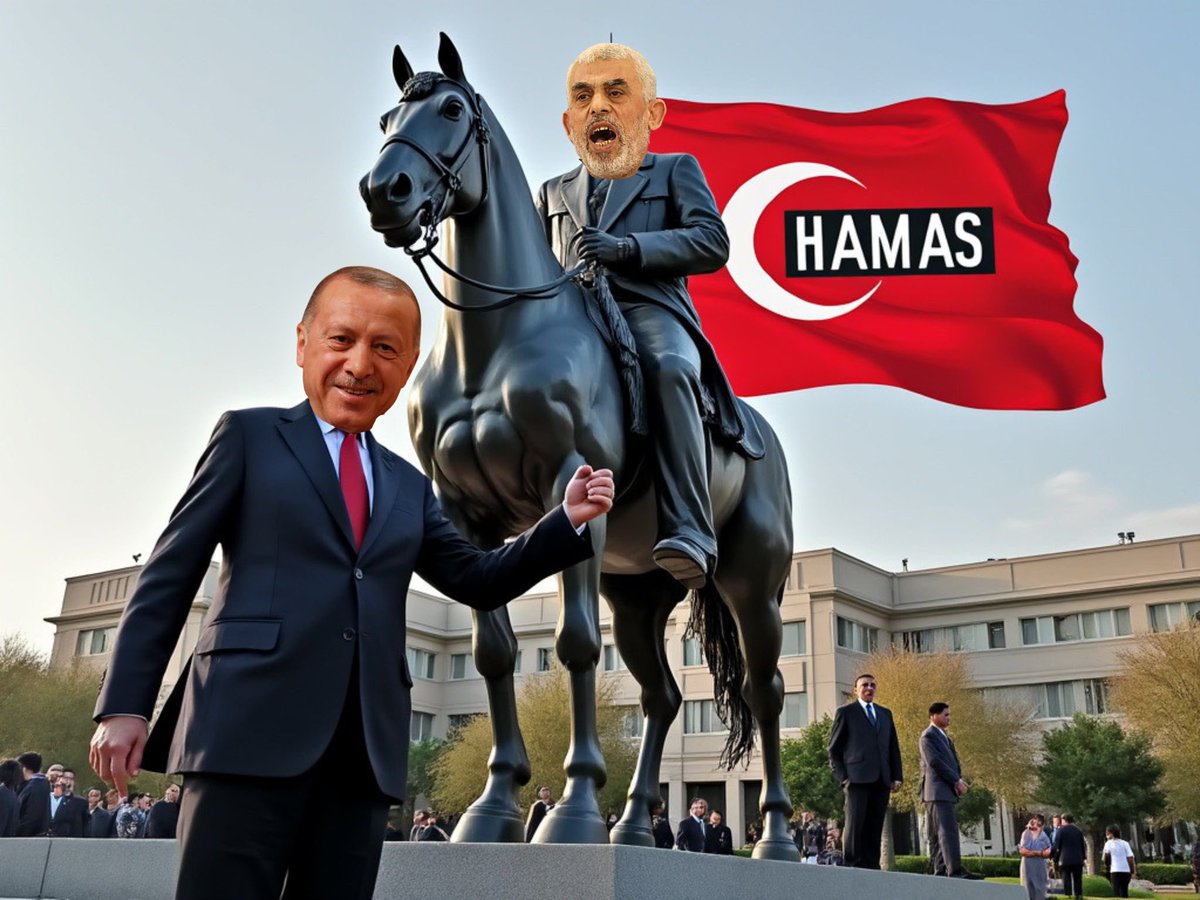 On the anniversary of the October 7 massacre, the free world condemns the Hamas criminals, while dictator Erdoğan praises them: "They are freedom fighters fighting for Turkey" — freedom to rape, freedom to kill, freedom to desecrate bodies and burn babies.

<a href="/RTErdogan/">Recep Tayyip Erdoğan</a> sells
