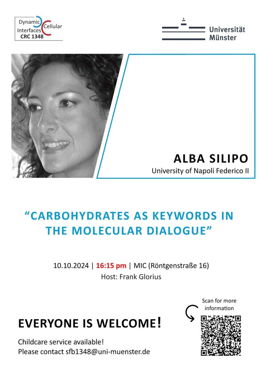 @sfb1348.bsky.social (@sfb1348) on Twitter photo We have chemistry! Tomorrow, Thursday Oct. 10, <a href="/Sfb1348/">@sfb1348.bsky.social</a> is hosting Prof. Alba Silipo <a href="/AlbaSilipo/">Alba Silipo</a> (University of Naples, Italy). Don´t miss her seminar on Carbohydrates as keywords in the molecular dialogue. We have chemistry! Tomorrow, Thursday Oct. 10, <a href="/Sfb1348/">@sfb1348.bsky.social</a> is hosting Prof. Alba Silipo <a href="/AlbaSilipo/">Alba Silipo</a> (University of Naples, Italy). Don´t miss her seminar on Carbohydrates as keywords in the molecular dialogue.