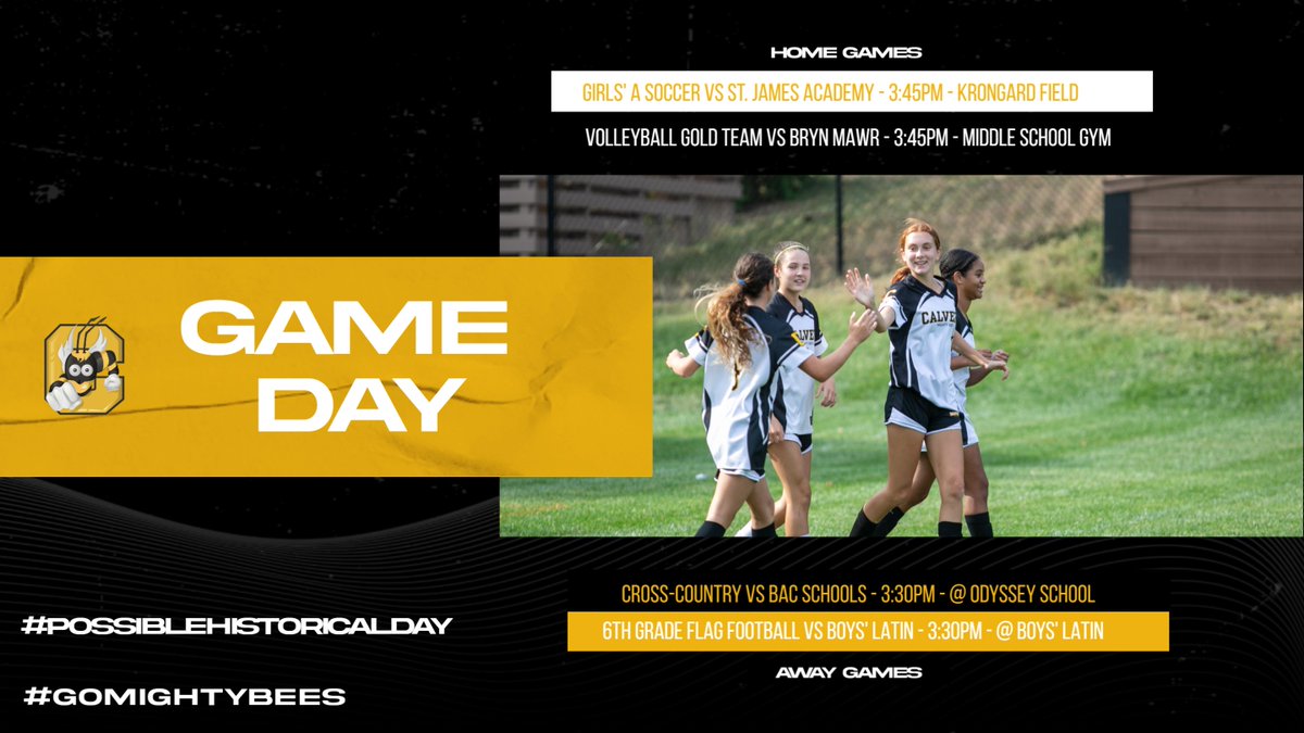 CS_MightyBees's tweet image. another full day for Calvert Athletics including a possible history making day! Come on out to Krongard Field at 3:45pm to see if you can witness a taste of Calvert Sports History. #twotogo