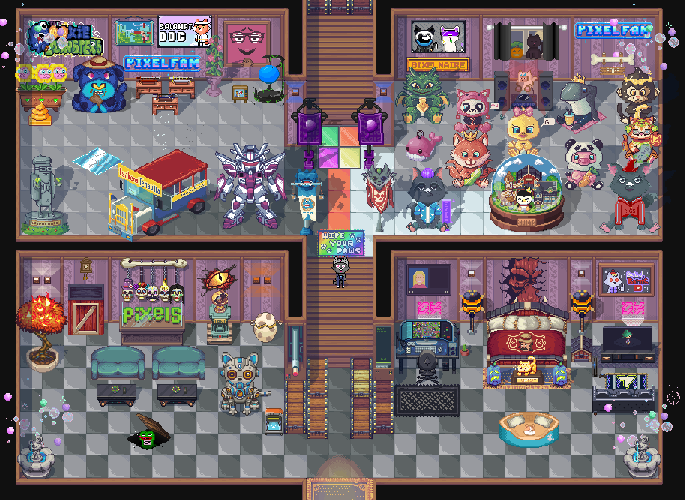 cent0228's tweet photo. Come visit my hotato resto with some collections that you'll enjoy during your visit. Collecting UGCs has inspired me to decorate my speck, allowing me to enjoy the game not just for the grind, but by appreciating the creativity of the artists as well.
@EUEguild 
@pixels_online https://t.co/rbO2164QyJ