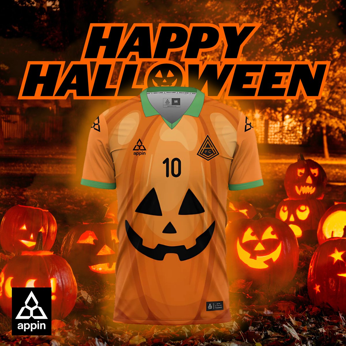appin_sports's tweet image. Wishing you all a very 'Spook'tacular Halloween from everyone at Appin Sports! 🎃🍬

What do you think of our custom pumpkin themed Appin Sports football jersey, made on our free online custom kit designer? 🤔

#MakeItAppin #CustomFootballKits #KitDesigner #Halloween #Pumpkin