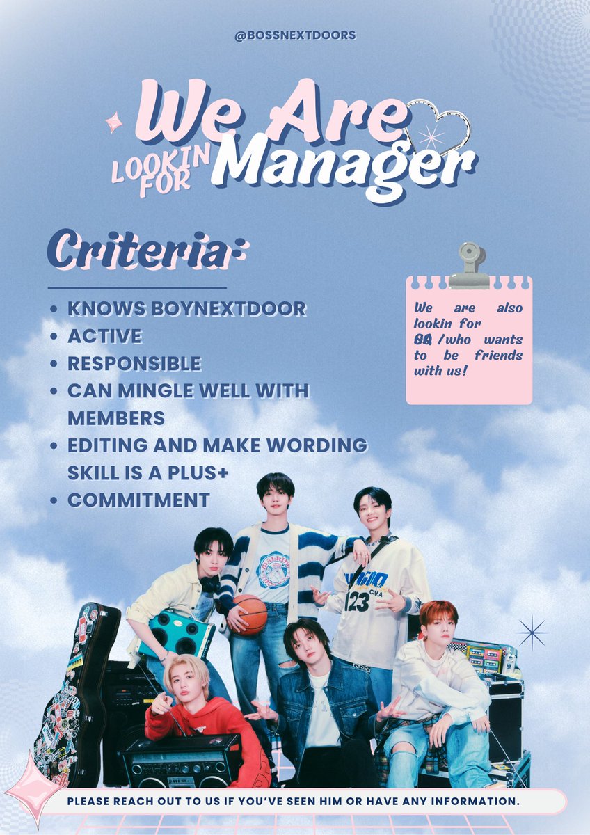 ☎️ .. Emergency: call! Our b̲o̲ys̲ haven't returned home and we're looking for m̲a̲n̲a̲ge̲r̲. We need your help to find them. Please help us to bring them home. We are also 𝑜𝑝𝑒𝑛 to any invitations of 𝘧𝘳𝘪𝘦𝘯𝘥𝘴𝘩𝘪𝘱 with any sq/oa. thank you!🤍