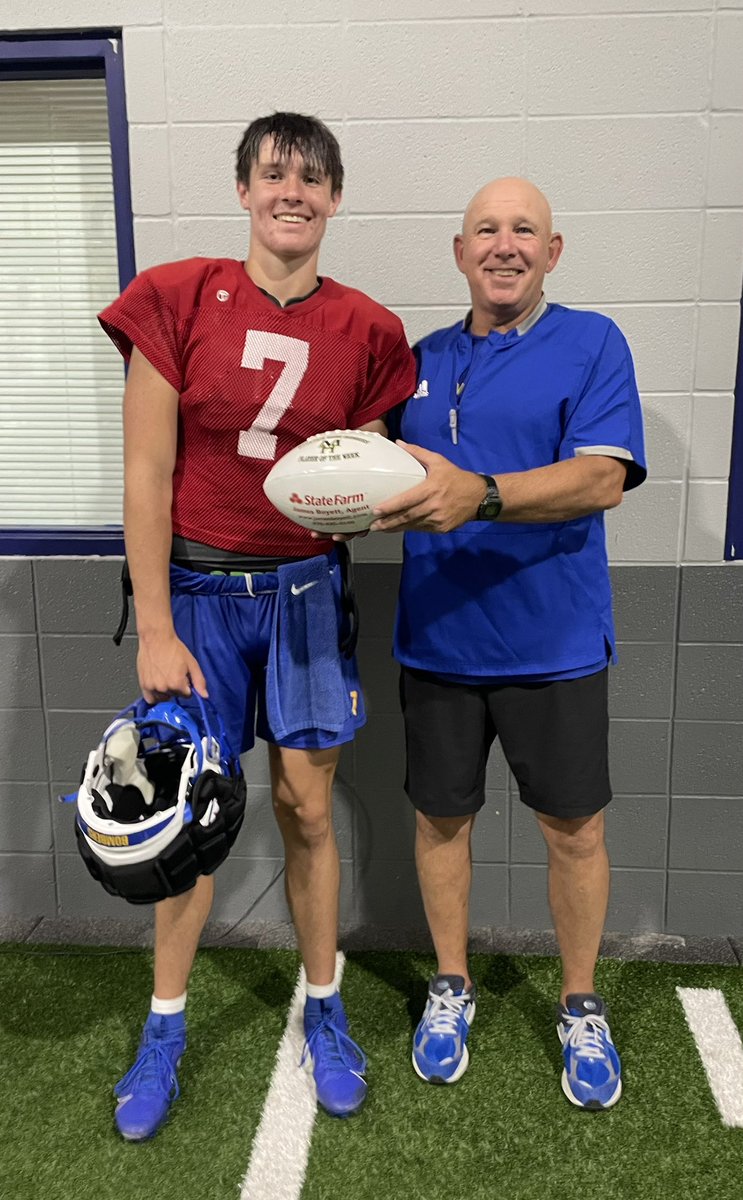 🏈✨ Thrilled to sponsor the James Boyett-State Farm Player of the Game! This week, we’re celebrating QB Brantlee Phillips for his stellar performance! 🌟 With 30 completions in 40 attempts and 239 passing yards, he truly shined. Way to go Brantlee! <a href="/MHHSFBall/">Bomber Football</a>