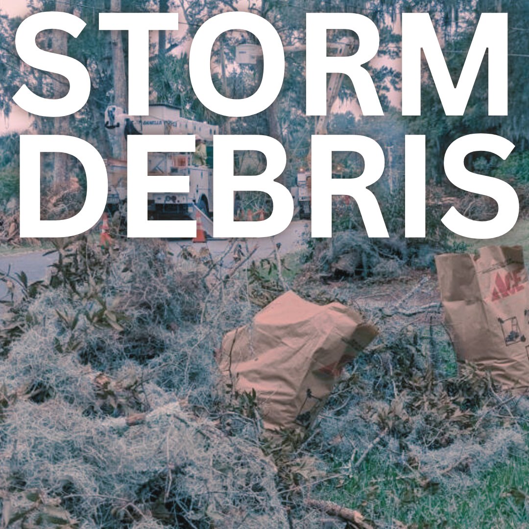 Chatham may experience TS conditions from Hurricane Milton. Debris from Helene may be scattered by winds.
1️⃣ Drop off debris at sites on Wilmington Island, Chevis Rd, or Sharon Park.
2️⃣ Secure debris with ropes or straps.
3️⃣ Store large items.
Details: chathamcountyga.gov