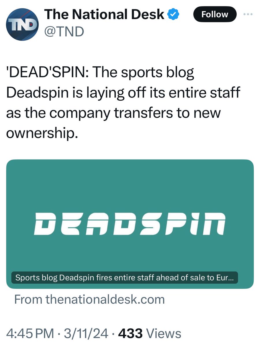 MaximUSofA's tweet image. Good news in the defamation suit. 👍🏽

Now grind it up further into bits &amp;amp; sweep #Deadspin (and those personally responsible) into the dustbin of history. 

Leave its corpse hanging in the public square as a warning to others.