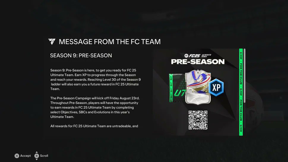 UTSources's tweet photo. 🚨Pre-Season rewards earned in FC 24 will be delivered this Thursday!

Finally 🤣🤣

#FC25 https://t.co/UK7mCd2aGb