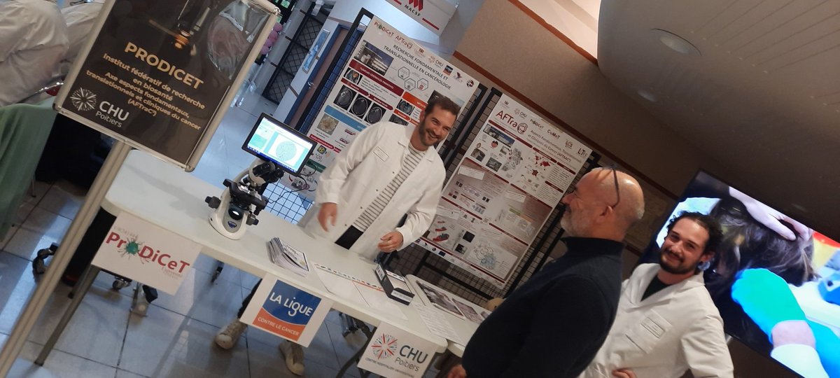 @prodicet est bien présente au #coulissedelarecherche au <a href="/CHU_de_Poitiers/">CHU de Poitiers</a> jusqu'à 21h. Venez nombreux 😉🥳