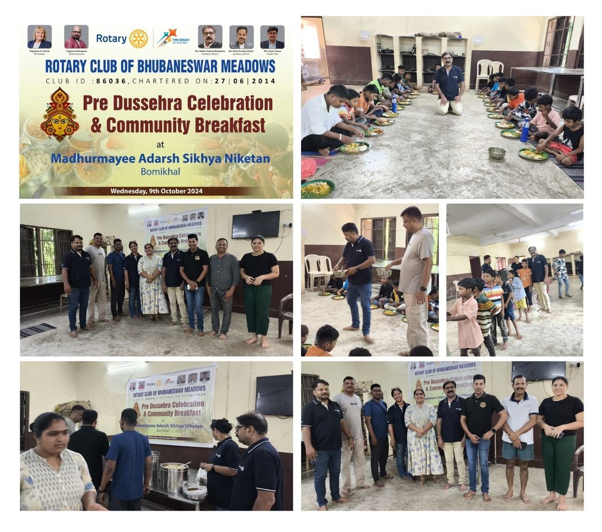 RCBMeadows's tweet image. Rotary Club of Bhubaneswar Meadows organized a delightful Community Breakfast for the wonderful children at Madhurmayee Adarsh Sikhya Niketan! 🎉🥳❤️🙏 #RotaryClub #CommunityBreakfast #ChildWelfare #MakingADifference