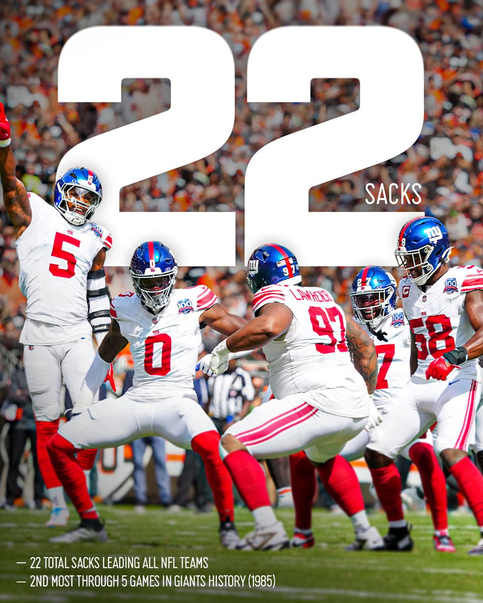 Giants's tweet image. Leading the league in sacks 😤