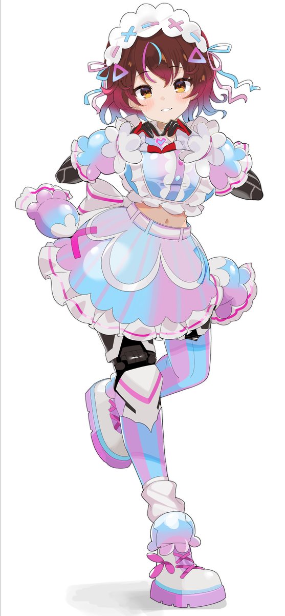 ロボ子さん 「#ろぼちの新衣装予想#ロボ子Art メイド(?)ロボ子さん (シルエットのひらひ」|里人B（さとひとB）のイラスト
