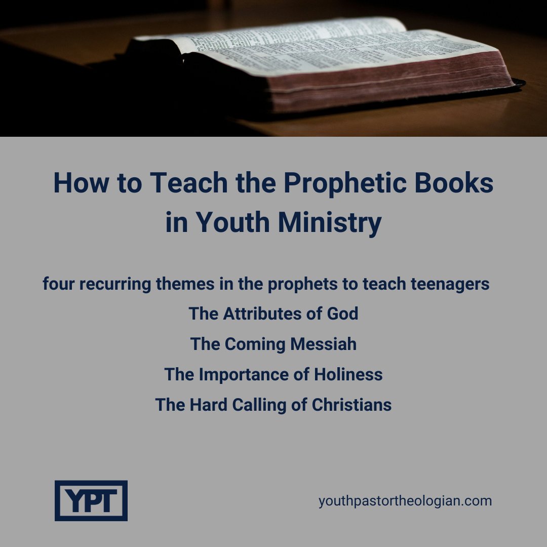 YouthTheologian's tweet photo. It's tempting and easy to simply skip over teaching the prophets in youth ministry, because they're hard to understand and hard to teach. Today's blog article by @bryanbarrineau provides four big themes to help you introduce teenagers to the biblical prophets. https://t.co/WXDvBvmjQY
