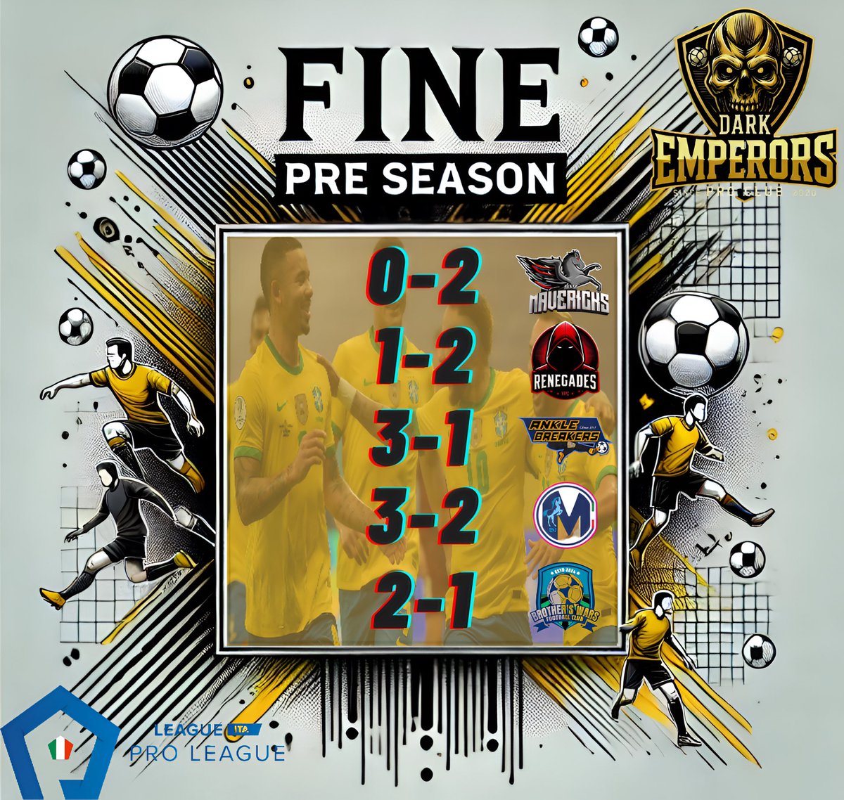 🔚 | Concludiamo con nove punti conquistati su quindici nella pre season di <a href="/proleagueitalia/">ProLeague Italia</a> , consapevoli che avremmo potuto fare decisamente meglio.