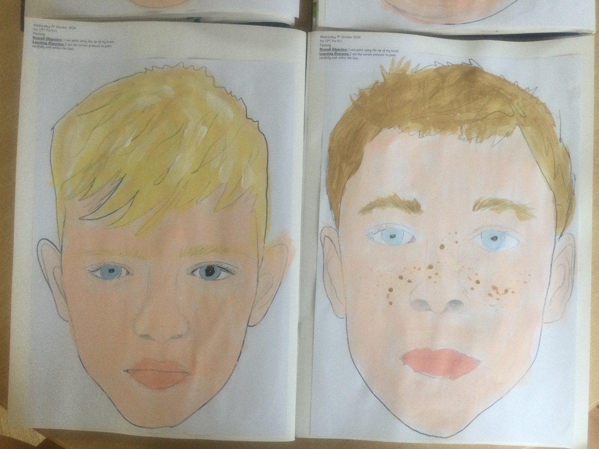 BPSHull's tweet photo. In Art some of the Launch Pad children have been using their knowledge of colour mixing to accurately represent their own physical features, e.g. skin tone and eye colour. They completed their portraits which were drawn by one of our talented members of staff. #BPSArt https://t.co/ltVEbJa35I