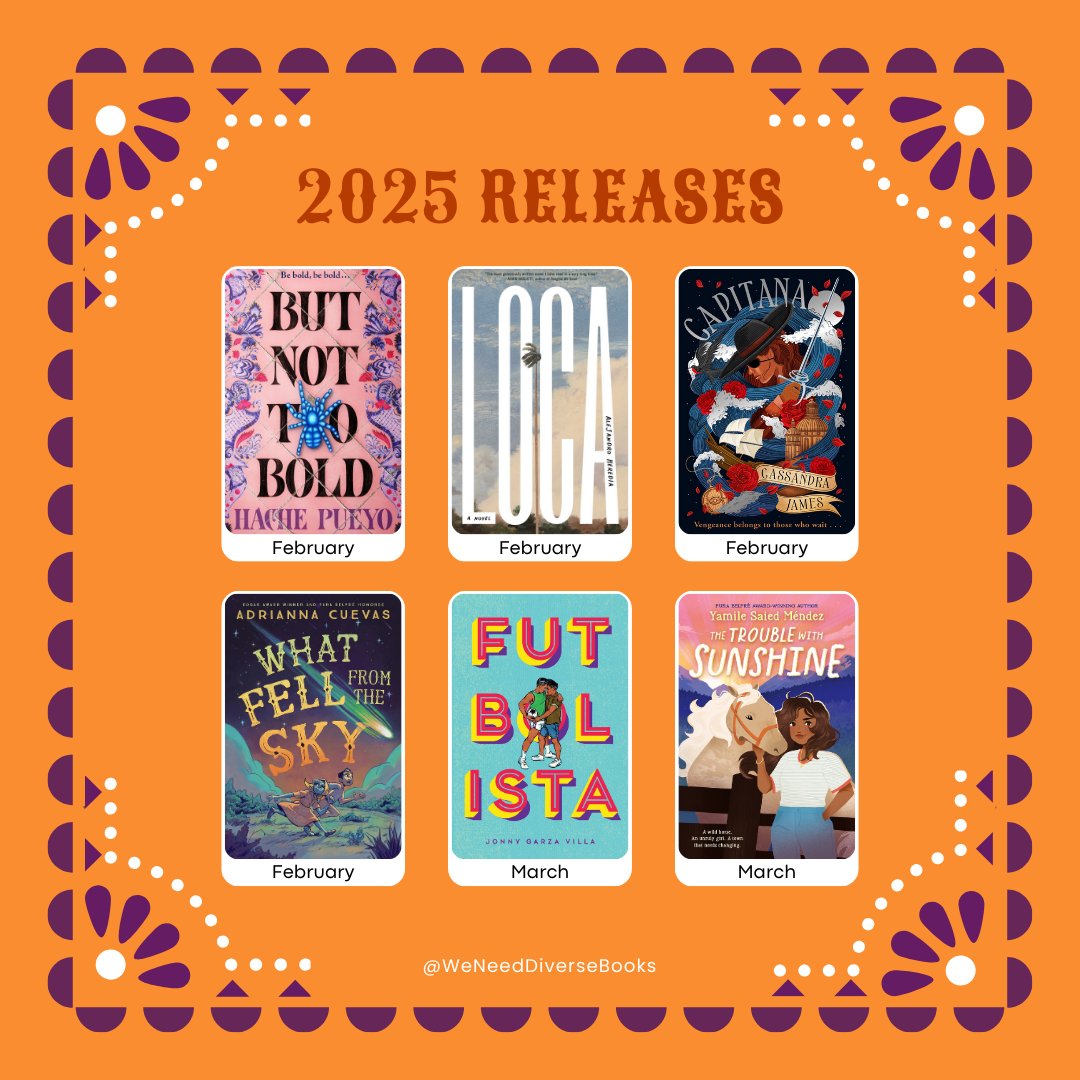 diversebooks's tweet photo. @HernandezSteena @montoyasangel @AuthorAmberC @ElbalLuz @360Vltorres @SonoraReyes @egonzalezrose @otroedgargomez ▪︎ “But Not Too Bold” by @hachepueyo
▪︎ “Loca” by @Heredia_Alej
▪︎ “Capitana” by @WriterCassy
▪︎ “What Fell from the Sky” by @acuevaswrites
▪︎ “Futbolista” by @JONNYescribe
▪︎ “The Trouble with Sunshine” by @YamileSMendez https://t.co/AQcpAjykNP