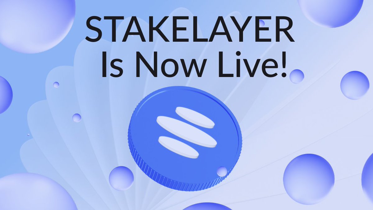 StakeLayerIO's tweet photo. $STAKELAYER is Now Live!

We are excited to announce the official launch of $STAKELAYER.

This is just the beginning of our journey to transform the DeFi landscape with our innovative Multichain Restaking solution. https://t.co/asjHcYWald