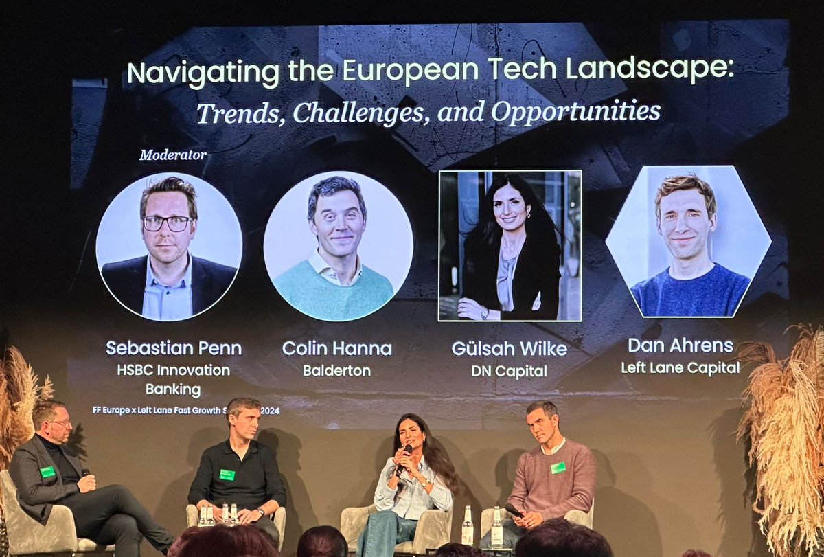 Wonderful day at <a href="/Founders_Forum/">Founders Forum Group</a> Europe in Berlin. Our Berlin Partner Gülsah Wilke on stage discussing the European landscape with <a href="/HSBCInnovation/">HSBC Innovation Banking</a>, <a href="/balderton/">Balderton Capital</a> and <a href="/leftlanecap/">Left Lane Capital</a>🚀🚀🚀

Looking forward to the rest of the day’s discussions!

#FoundersForum