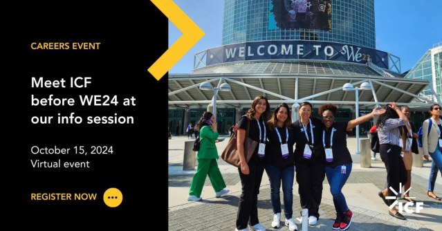 AmandaRecruits1's tweet photo. Are you heading to WE24? Start early with our virtual pre-event info session next Tuesday, October 15, from 12:00 to 12:45 EST. And if you’re interested in interviewing with us at WE24, submit your resume. https://t.co/74OZCA5tsV https://t.co/D9g2hxX9fw