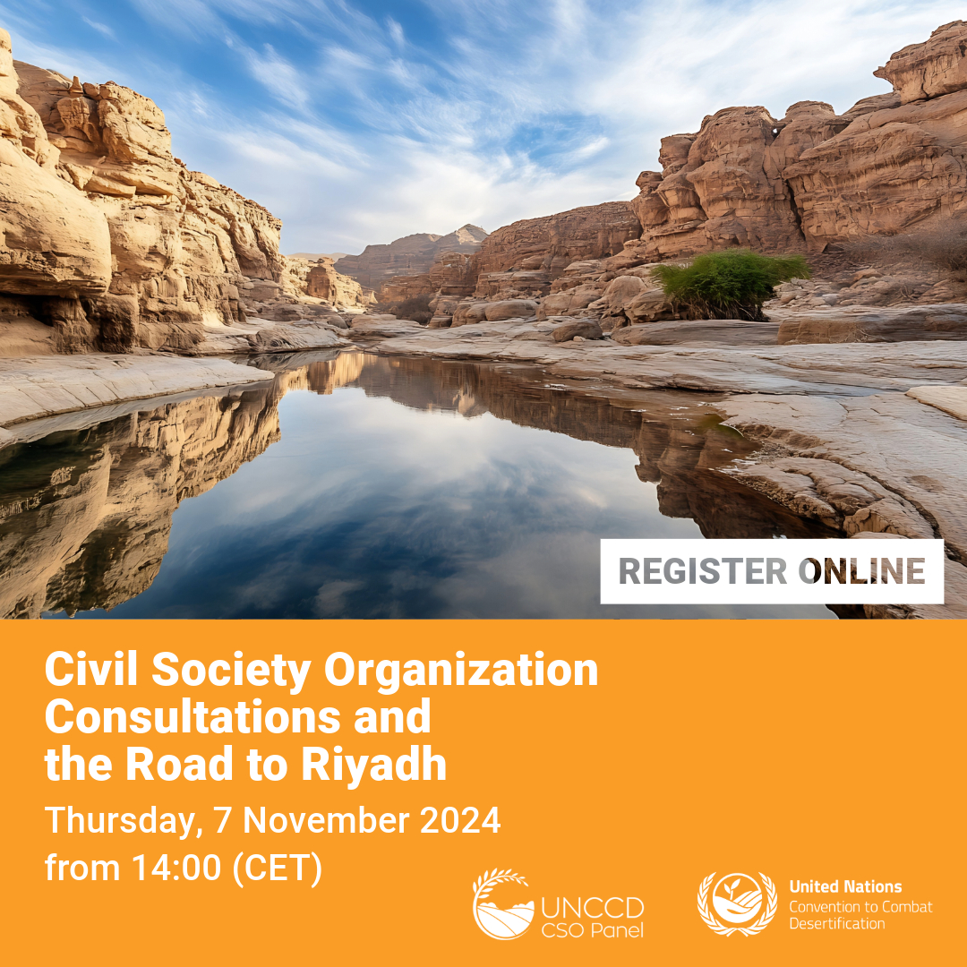 UN Land and Drought (@unccd) on Twitter photo 📣 Help us chart the path of land restoration worldwide! 🌱
Join the next <a href="/UNCCDcso/">UNCCD Civil Society</a> consultation to discuss what happens at the upcoming #COP16Riyadh
🗓️ 7 November @ 14:00 CET
📝 Register: bit.ly/4dHTGGh
ℹ️ About CSOs and UNCCD: csopanel.org
#UNited4Land 📣 Help us chart the path of land restoration worldwide! 🌱
Join the next <a href="/UNCCDcso/">UNCCD Civil Society</a> consultation to discuss what happens at the upcoming #COP16Riyadh
🗓️ 7 November @ 14:00 CET
📝 Register: bit.ly/4dHTGGh
ℹ️ About CSOs and UNCCD: csopanel.org
#UNited4Land