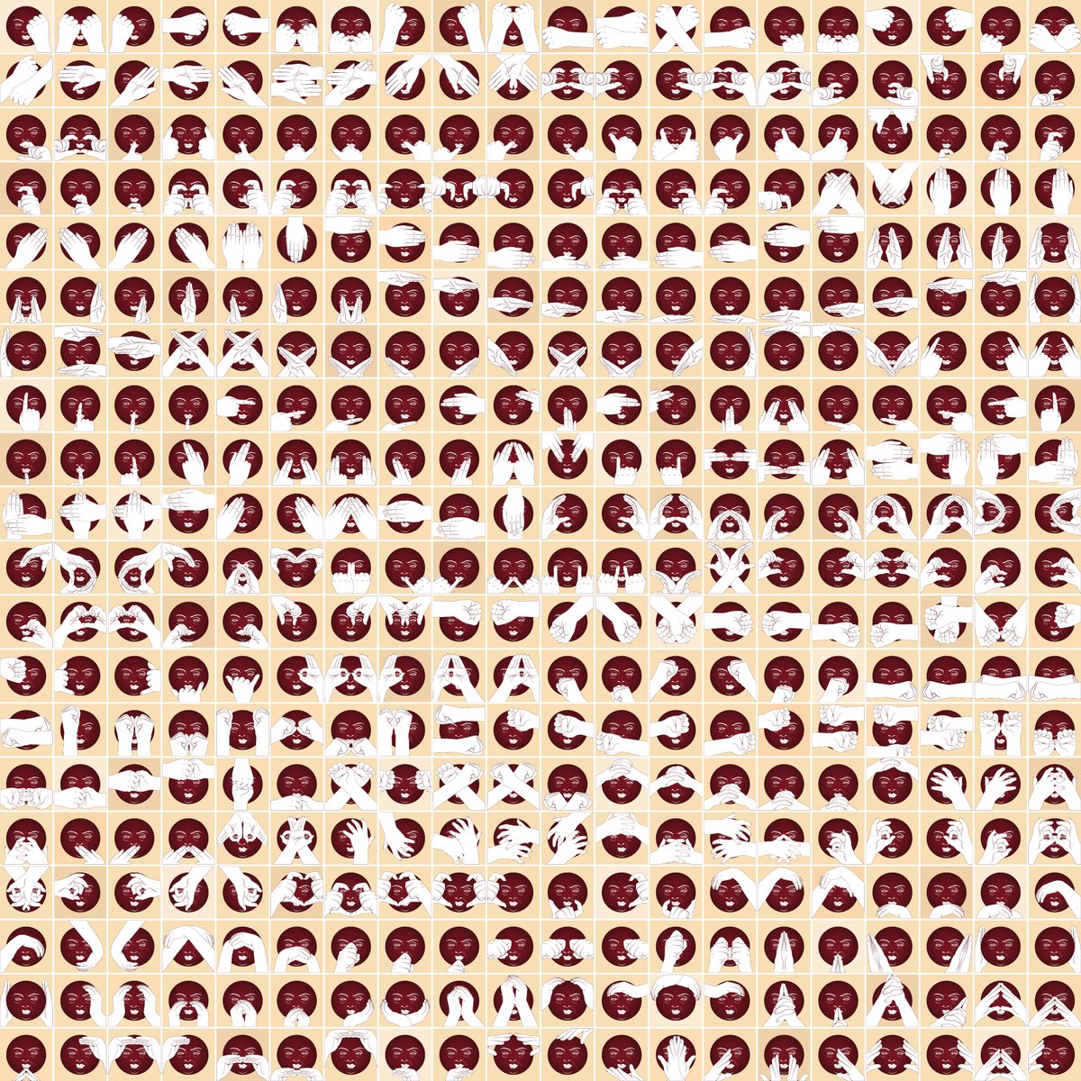 400 farklı el ve yüz ilişkisini içeren bu çalışmadaki yüzler Charles Michel de l'Epee’nin stilize edilmiş yüzüdür. Eller ise sanatçının kendi elleridir. Belki de eller ve yüz arasındaki bu ilişki, De l'Epee’nin gerçek sırrıdır.