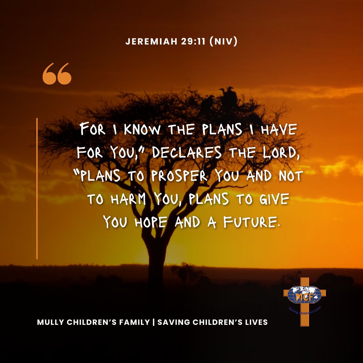 TheLargestFam's tweet photo. Jeremiah 29:11 (NIV)

"For I know the plans I have for you,” declares the Lord, “plans to prosper you and not to harm you, plans to give you hope and a future."

#MullyMessage #ScriptureOfTheDay #VerseOfTheDay #HopeInTheWord #BibleVerse https://t.co/wZl3SKtRRD