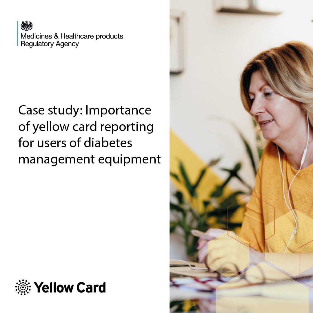 📣 Read our case study highlighting the importance of Yellow Card reporting in identifying potential safety problems with diabetes management equipment ➡️ bit.ly/3BzZKn3
