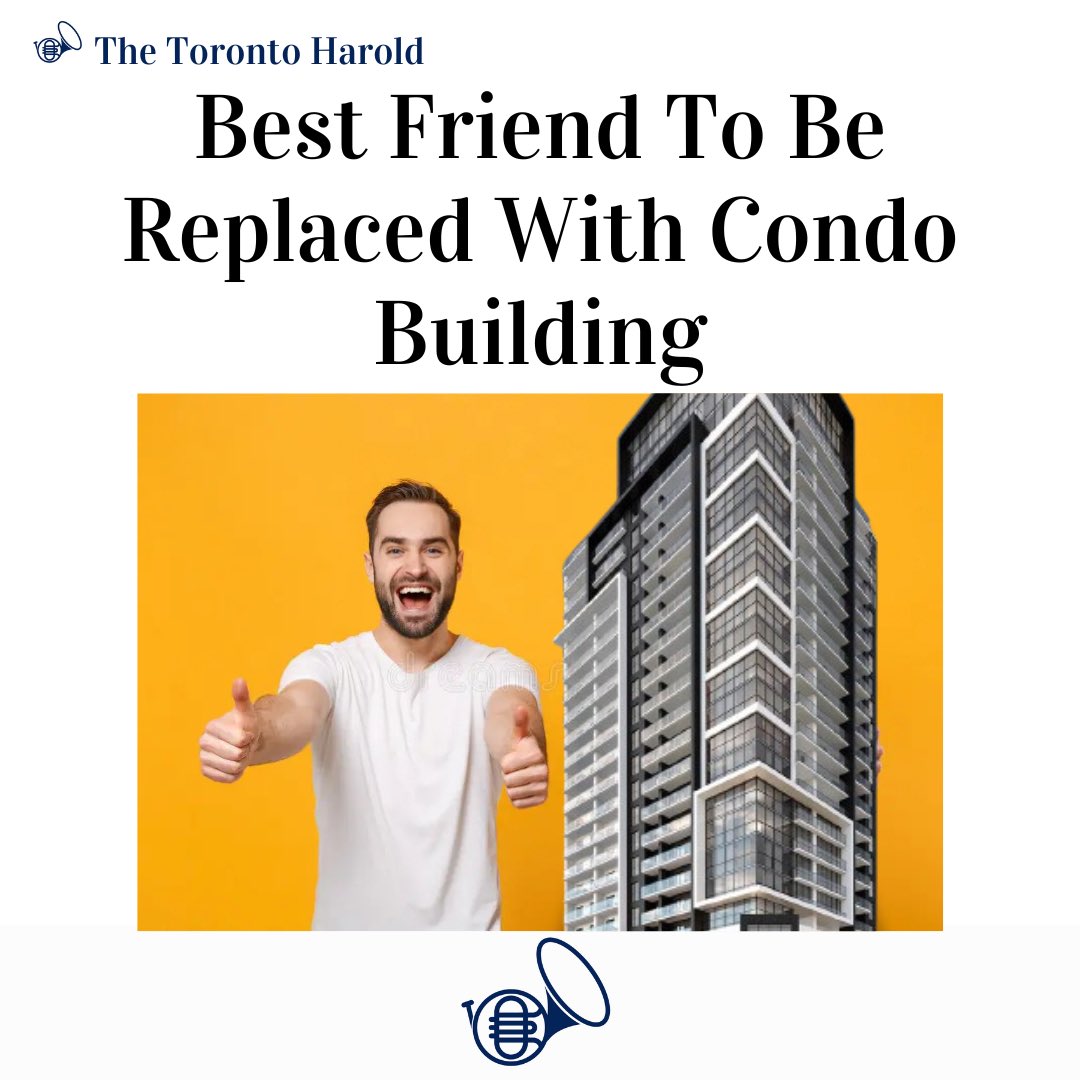 TorontoHarold's tweet photo. It was announced by the city that your best friend Matthew will be replaced by a 23-story residential building. https://t.co/w8a1m5BwgE