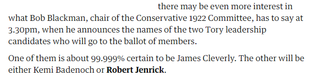 Conservative party leadership election - the Guardian prediction ...