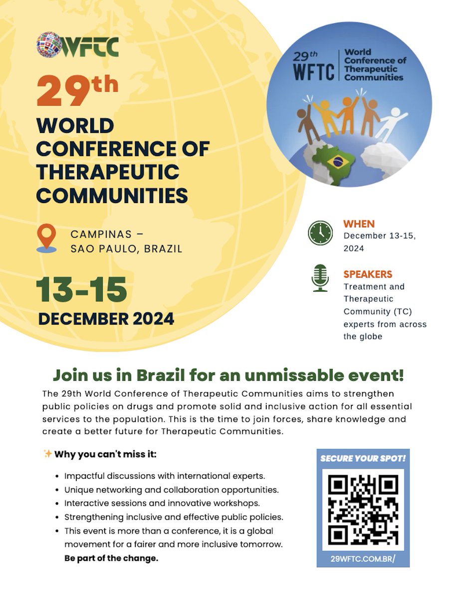 World Federation of Therapeutic Communities (WFTC) tweet media