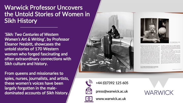 Warwick Newsroom (@warwicknewsroom) on Twitter photo 📰 170 untold stories of women in Sikh history showcased in new book by Warwick Professor
👉warwick.ac.uk/newsandevents/…
<a href="/uniofwarwick/">University of Warwick</a> <a href="/KashiHouse/">Kashi House CIC</a> 📰 170 untold stories of women in Sikh history showcased in new book by Warwick Professor
👉warwick.ac.uk/newsandevents/…
<a href="/uniofwarwick/">University of Warwick</a> <a href="/KashiHouse/">Kashi House CIC</a>