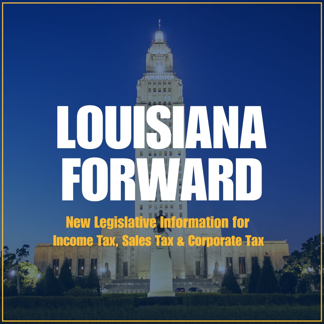 Yesterday, our Secretary presented information on the #LouisianaForward plan, focusing on improving income, corporate, and sales tax policies to benefit all Louisianans. The presentations are now on our site! revenue.louisiana.gov/TaxPolicy #Lalege #lagov #LouisianaEconomy