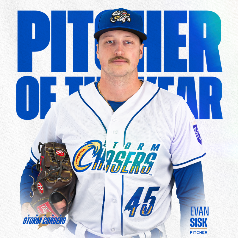 OMAStormChasers's tweet photo. ICYMI: Our 2024 Omaha Award Winners have been named! 

Hitter of the Year ➡️ John Rave 

Pitcher of the Year ➡️ Evan Sisk 

Steve Pivovar Prospect of the Year ➡️ Noah Cameron 

Fan Favorite ➡️ John Rave