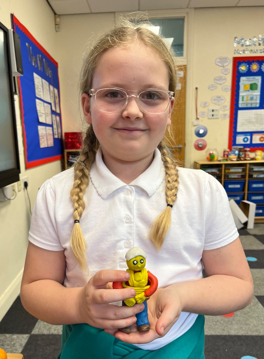 One of our talented artists, with a little member of OV Pride that she sculpted. He will be used in our stop motion animation. #TheOVWay #article28