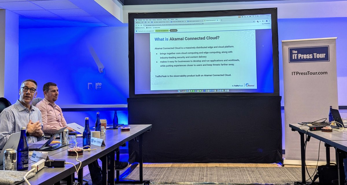 coustautc's tweet photo. Presentation of partner success story of @GetHydrolix  with @Akamai and Dan Lawrence, VP Global Enterprise Cloud Sales. #MultiCloud #FastQuery #Analytics #BigData #Observability #FinOps #AI #ITPT @ITPressTour in Boston https://t.co/8VoQZOq9nG