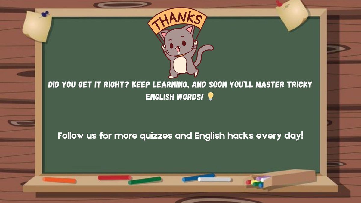 Salman_Alpa12's tweet photo. It’s quiz time! 🎓 Can you tell the difference between “Affect” and “Effect”? 🤔 Test your skills below and find out! ⬇️
#EnglishQuiz #LearnEnglish #AffectVsEffect https://t.co/6mvTssKyI6