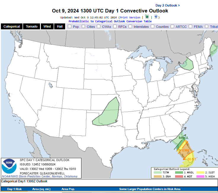 JimWindweather's tweet image. In reference to my 9/18 #tornado uptick post, for 10/7-9, based upon the #SSPWIndex waves, and my own research into this relationship. I have already seen a couple of tornado videos coming out of Florida. Here is the latest CPC forecast. #Milton