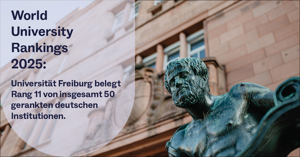 Universität Freiburg (@unifreiburg) on Twitter photo Erfolg für die #UniFreiburg: Im #WorldUniversityRankings2025 des <a href="/timeshighered/">Times Higher Education</a> belegt die Universität Rang 11 von insgesamt 50 gerankten deutschen Institutionen. Im internationalen Vergleich kommt sie auf Rang 128 von über 2.000 gelisteten Institutionen. ufr.link/the-2025 Erfolg für die #UniFreiburg: Im #WorldUniversityRankings2025 des <a href="/timeshighered/">Times Higher Education</a> belegt die Universität Rang 11 von insgesamt 50 gerankten deutschen Institutionen. Im internationalen Vergleich kommt sie auf Rang 128 von über 2.000 gelisteten Institutionen. ufr.link/the-2025