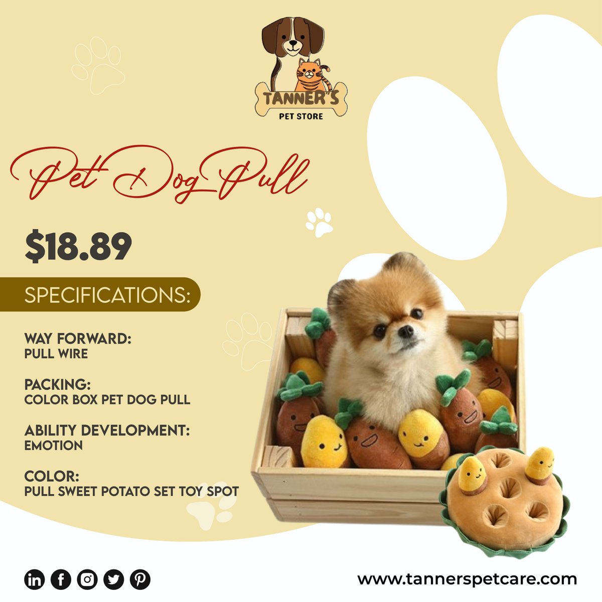 tannerspet's tweet photo. Interactive fun for your dog! 🐕

Our Pet Dog Pull Toy is great for bonding and playtime.

Call Us Now at +1 714-392-4333 Or Visit Us at https://t.co/FC9DlOUa9I

#tannerspetcare #petdogpull #pettoys #ShopMyStore https://t.co/9s4KvtEtrl
