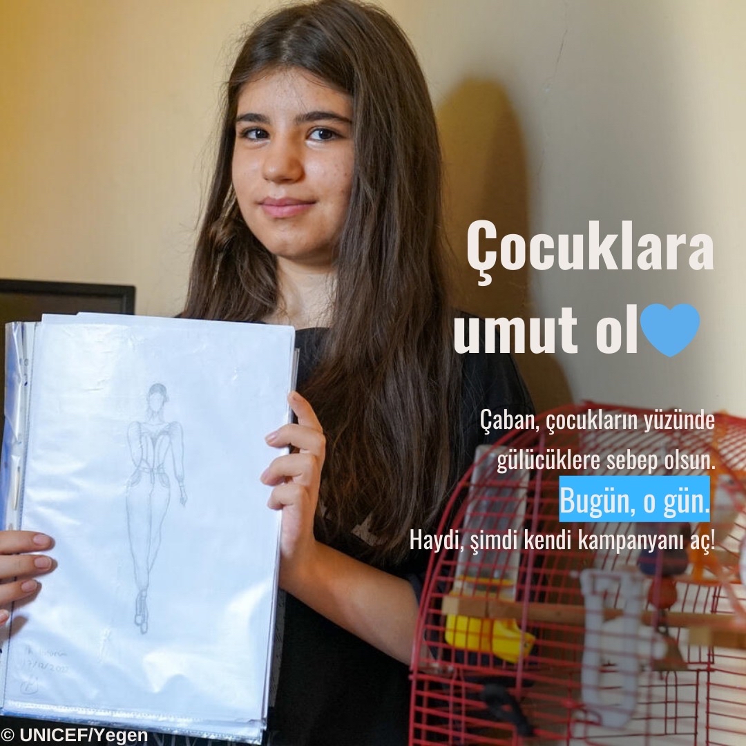unicefturk's tweet photo. Çocukların hayatını değiştirmek sadece birkaç tık uzağında!💙

Her çocuk, hak ettiği sağlıklı, güvenli, mutlu geleceğe kavuşmalı. Şimdi sen de Fonzip üzerinden kampanyanı oluştur, çabamıza ortak ol. 

Çabanla çocukların hayatında fark yarat!🌟 
 
https://t.co/SyrOyxD34f https://t.co/VoBJuRPb9s
