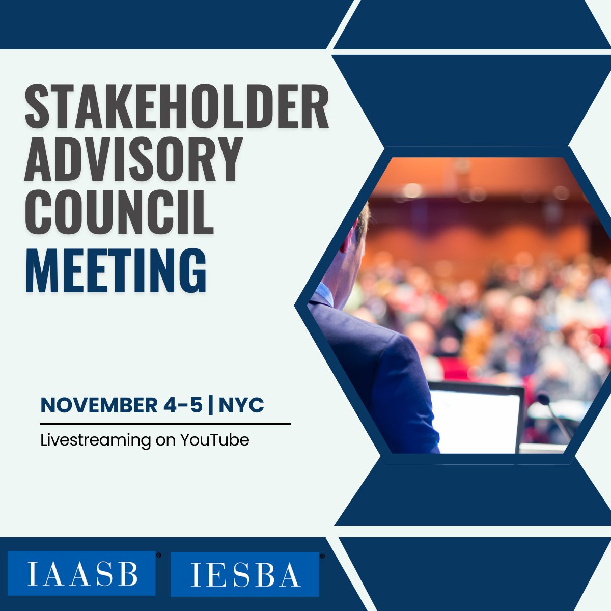 📅 Mark your calendars! The IAASB-IESBA Stakeholder Advisory Council will hold its second meeting on November 4-5 in New York. The agenda covers key topics in audit and ethics. 📄 View the full agenda here: bit.ly/4dDqVue