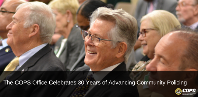 COPSOffice's tweet photo. On September 17, 2024, the Office of Community Oriented Policing Services (COPS Office) marked its 30th anniversary with a celebration at the Great Hall of the Robert F. Kennedy Building. View photos and read more about the event #InTheCPDispatch: https://t.co/A9yqmrWA5U https://t.co/NrpNutn8dn
