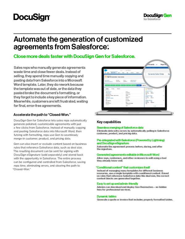 GHATechnologies's tweet photo. Don't let manual agreement processes keep your customers waiting. Accelerate the path to "closed won" with @DocuSign for Salesforce, an integrated solution that streamlines the agreement process from inside your CRM. https://t.co/hbXv2lP4wJ https://t.co/ZAgpytiqj9