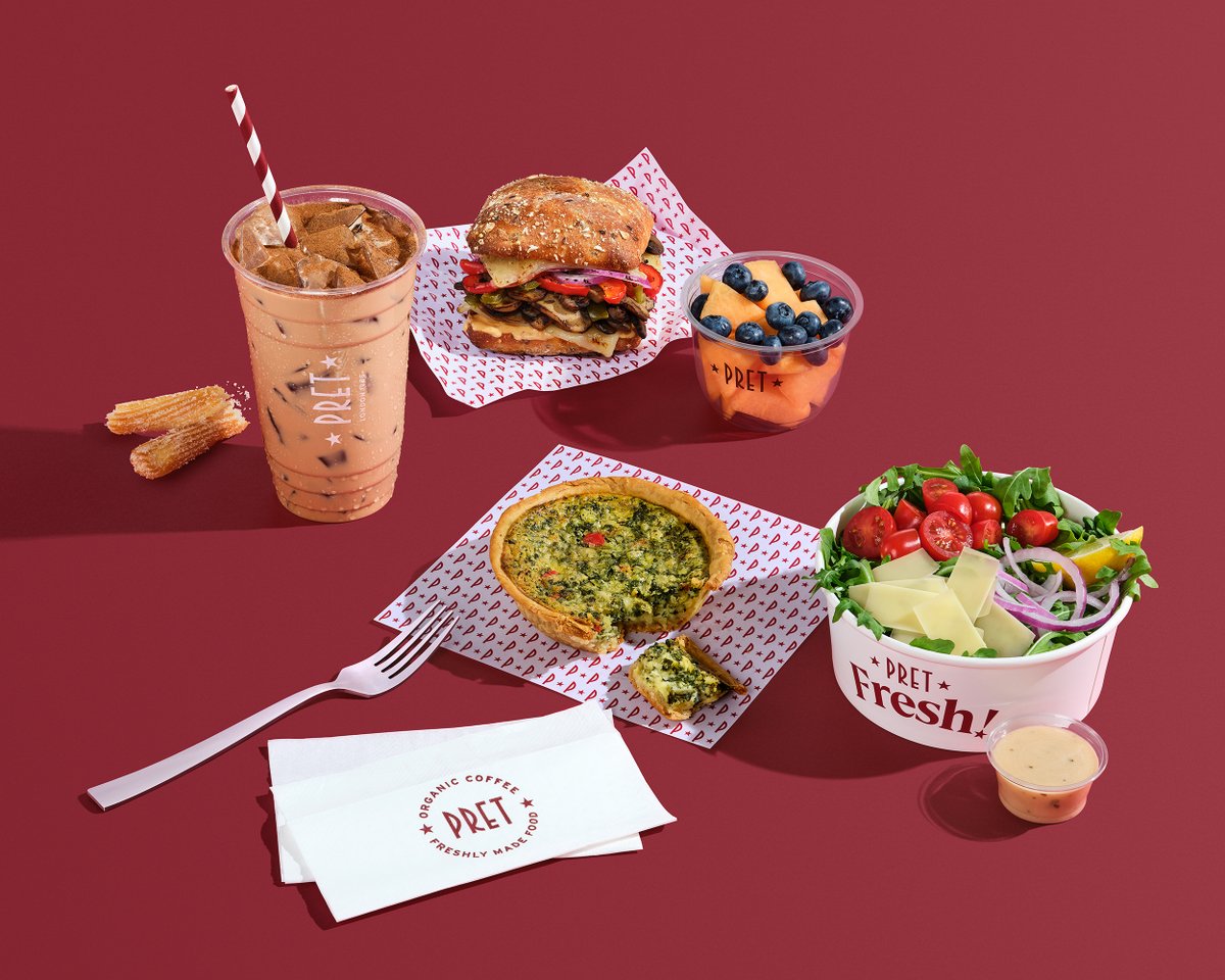 Pret's fall menu is here! 🍂 Fall for warm &amp; cozy recipes like our new Spinach &amp; Fontina Quiche and Roasted Mushroom &amp; Swiss Melt. See the full menu at brnw.ch/21wNBGJ