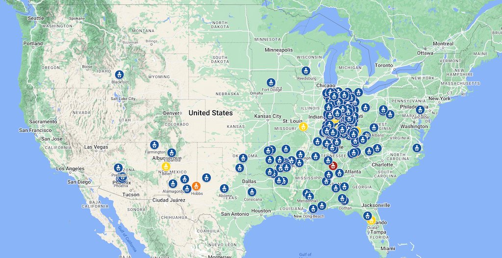 Indiana contains more than 1/2 of all 275 baby boxes in the United States. The single state of Indiana has the most baby boxes per capita than ANYWHERE in the world. Check it out: google.com/maps/d/viewer?…