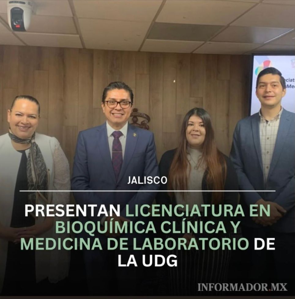 CesarBarbaD's tweet photo. Conoce la nueva licenciatura en Bioquímica Clínica y Medicina de Laboratorio que se ofertará en el @OficialCUCS para ingresar el siguiente semestre. Tienes hasta el día de mañana para hacer tus trámites de nuevo ingreso, consulta la información en https://t.co/BG0ka4QTAR https://t.co/T9hMtx78an
