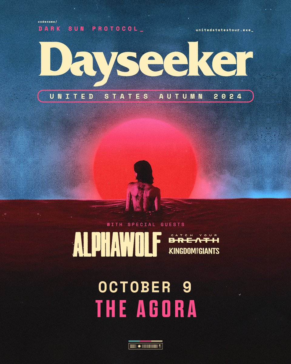 The Agora (@agoracle) on Twitter photo 🪩TONIGHT🪩
@Dayseeker
<a href="/AlphaWolfCVLT/">Alpha Wolf (New Album Out Now!)</a>
<a href="/CYB_TX/">Catch Your Breath</a>
@KingdomOfGiants
Doors: 6PM | buff.ly/3URuEx7 🪩TONIGHT🪩
@Dayseeker
<a href="/AlphaWolfCVLT/">Alpha Wolf (New Album Out Now!)</a>
<a href="/CYB_TX/">Catch Your Breath</a>
@KingdomOfGiants
Doors: 6PM | buff.ly/3URuEx7