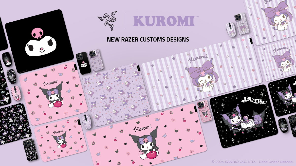 Razer's tweet image. BOO!! 💀 Kuromi’s birthday may be October 31st, but we're bringing the party early with @sanrio! Give your setup a cheeky (but charming) vibe with our latest Razer Customs drop: rzr.to/kuromi-custom

#Razer #RazerCustoms