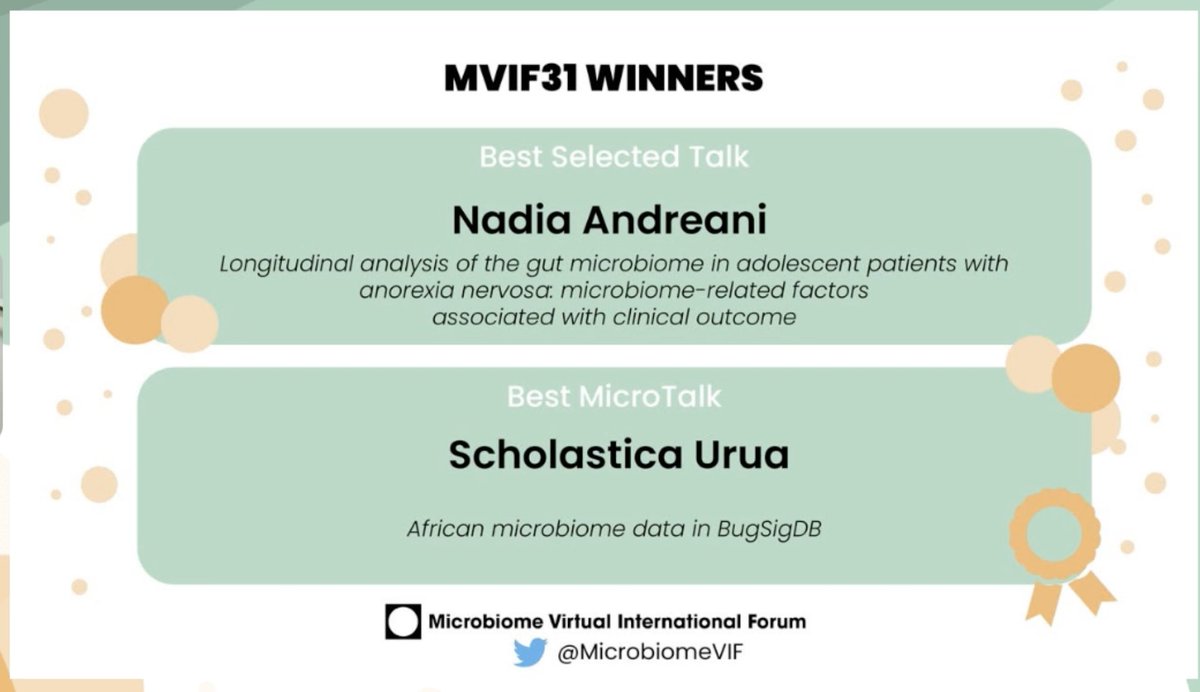 Congratulation to the #MVIF #31 winners!!!

💐Scholastica Urua <a href="/dat_scholar/">Scholastica Urua</a>

💐Nadia Andrea Andreani <a href="/AndreanNadia/">Nadia Andreani</a>

Besides the fame, there's a $200 prize to the prize winners, so make sure to vote and to submit an abstract for next time!