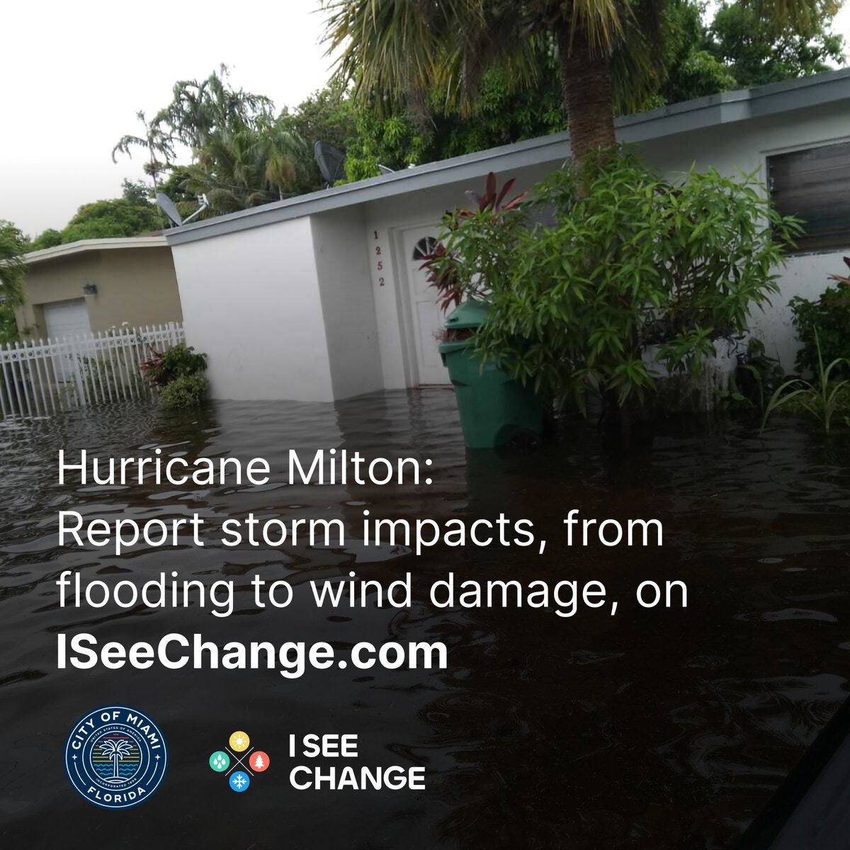 City of Miami (@cityofmiami) on Twitter photo Hurricane Milton: Report storm impacts, from flooding to wind damage, on
ISeeChange.com
<a href="/iseechange/">ISeeChange</a> Hurricane Milton: Report storm impacts, from flooding to wind damage, on
ISeeChange.com
<a href="/iseechange/">ISeeChange</a>