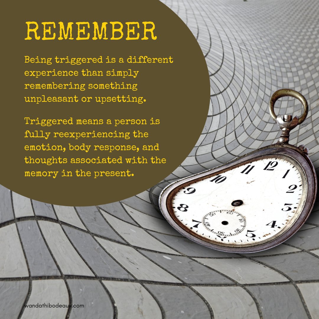 On World #MentalHealth Day, I remind you that being #triggered doesn't mean something upsets you. It means you psychologically, emotionally, and physically respond as if what you previously experienced is happening again. Let's learn the science and stop abusing the word.